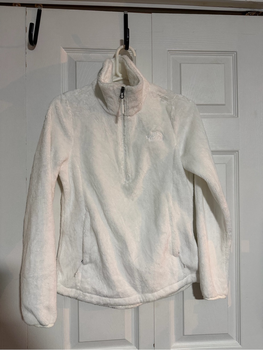 The North Face White Fleece Pullover Jacket